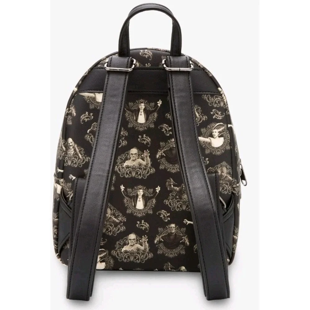NEW‎ Loungefly Universal Monsters Sepia Portraits Allover Print Backpack